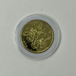 DISNEY 50th Anniversary Gold Medallion Coin Mickey Mouse and Minnie Mouse